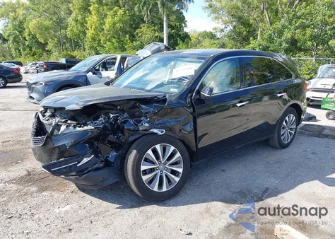 2015 Acura Mdx Technology Package z USA, uszkodzony, nr VIN 5FRYD4H44FB021982